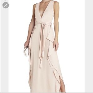 BCBG Nude Suzanne Maxi Dress, Sz 0